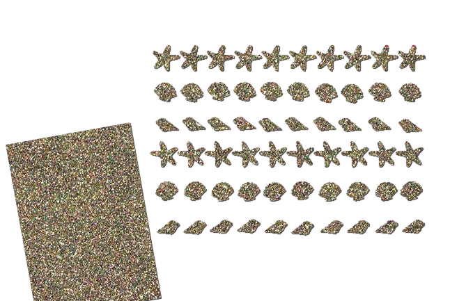 Glitzer Maritim Set  - Seesterne Muscheln Schnecken