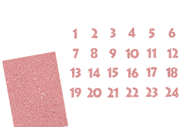 Glitzer Adventszahlen