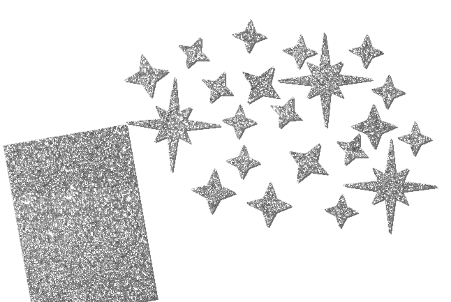 Glitzer Sternen Set 21 Stück