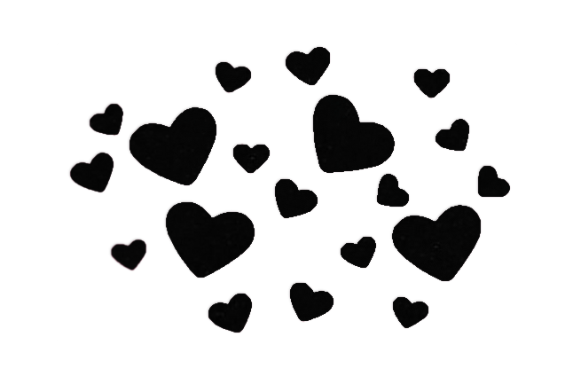 Herzen-Set Flock samtig weich 20 Stück