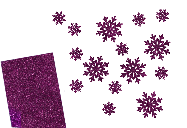 Glitzer Schneeflocken-Set 15 teilig