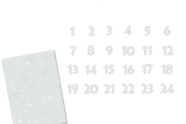 Glitzer Adventszahlen