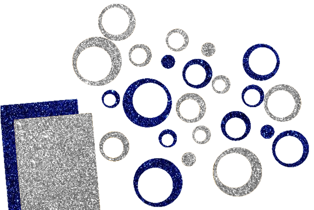Glitzer Kreise-Set 24 Stück