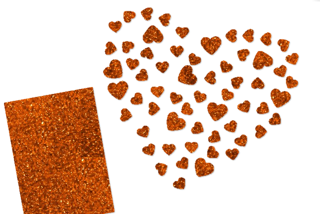 Glitzer Herzen-Set 60 Stück pink 