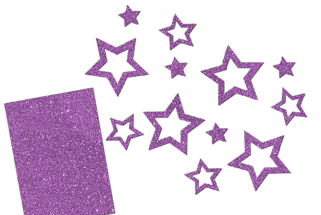 Glitzer Sterne Set 12 Stück