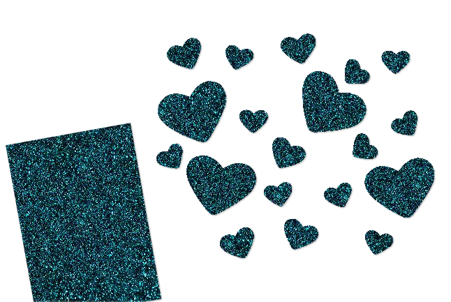 Glitzer Herzen-Set 20 Stück