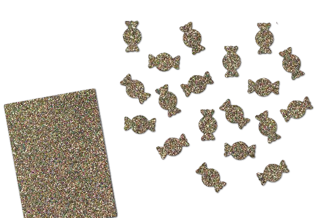 Glitzer Bonbons-Set 50 Stück
