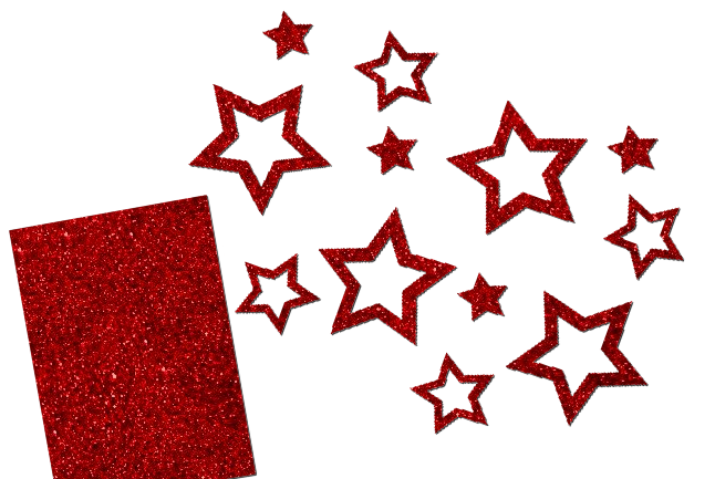 Glitzer Sterne Set 12 Stück