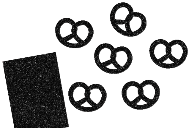 Glitzer Brezel Set 6 Stück