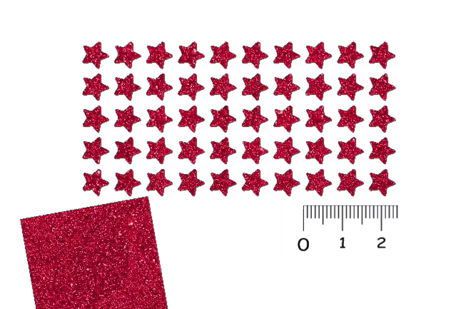 Glitzer Mini Sternen Set 50 Stück