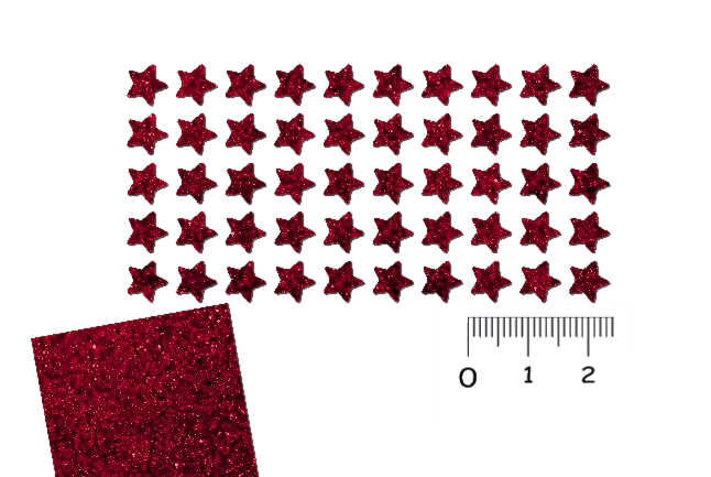 Glitzer Mini Sternen Set 50 Stück