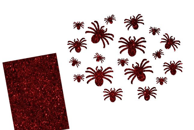 Glitzer Spinne ( Farbe: aubergine )