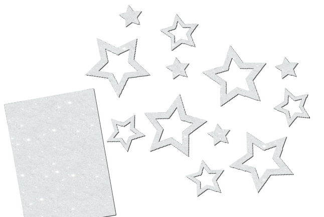 Glitzer Sterne Set 12 Stück