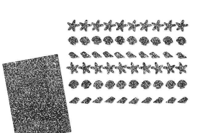 Glitzer Maritim Set  - Seesterne Muscheln Schnecken