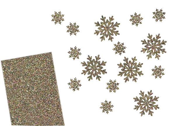 Glitzer Schneeflocken-Set 15 teilig