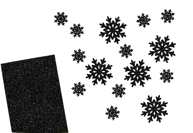 Glitzer Schneeflocken-Set 15 teilig