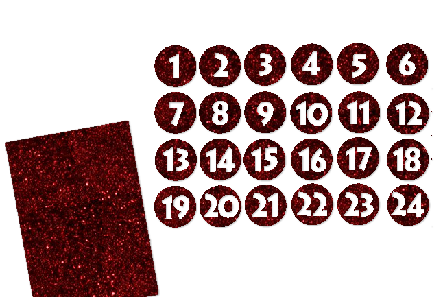 Glitzer Adventszahlen Kreis