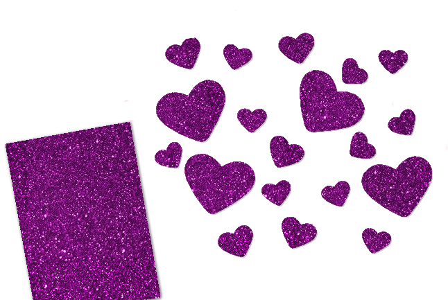 Glitzer Herzen-Set 20 Stück