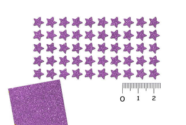 Glitzer Mini Sternen Set 50 Stück