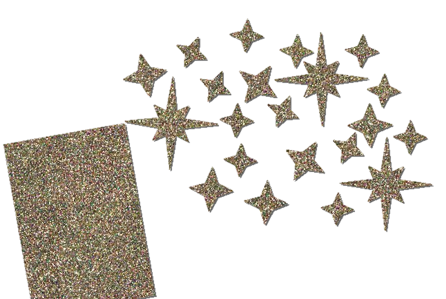 Glitzer Sternen Set 21 Stück