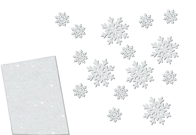 Glitzer Schneeflocken-Set 15 teilig