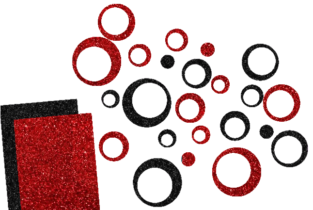 Glitzer Kreise-Set 24 Stück