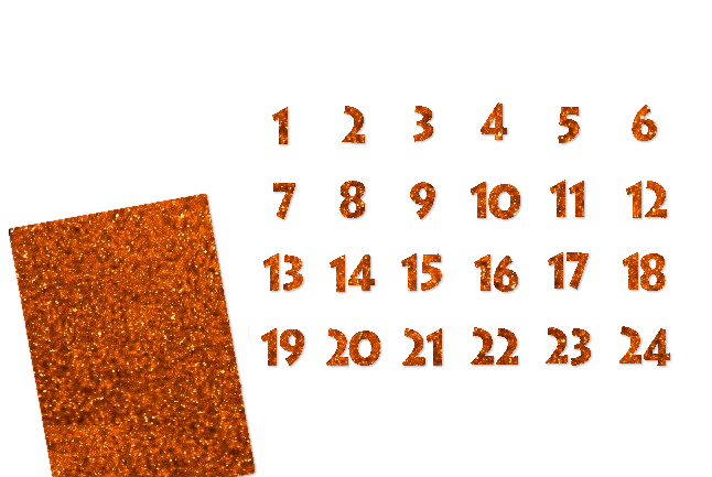 Glitzer Adventszahlen