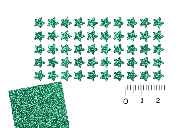 Glitzer Mini Sternen Set 50 Stück