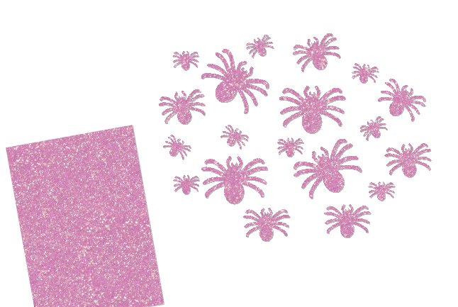 Glitzer Spinne ( Farbe: aubergine )