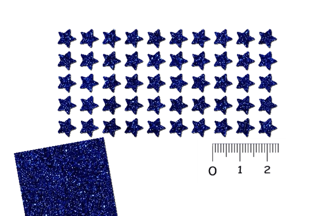 Glitzer Mini Sternen Set 50 Stück
