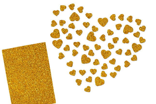 Glitzer Herzen-Set 60 Stück pink 