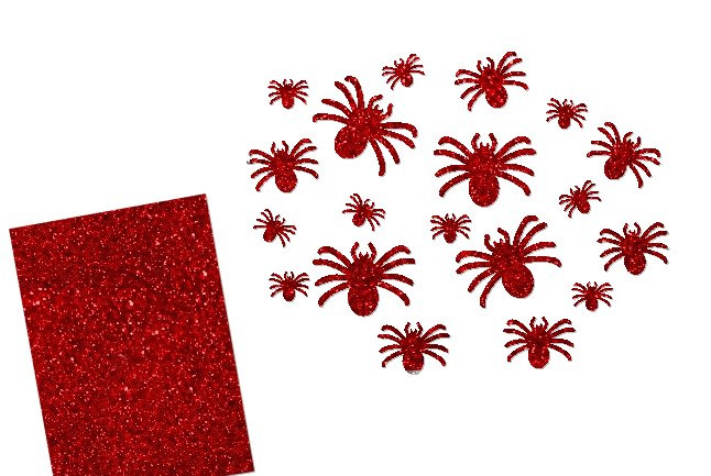 Glitzer Spinne ( Farbe: aubergine )