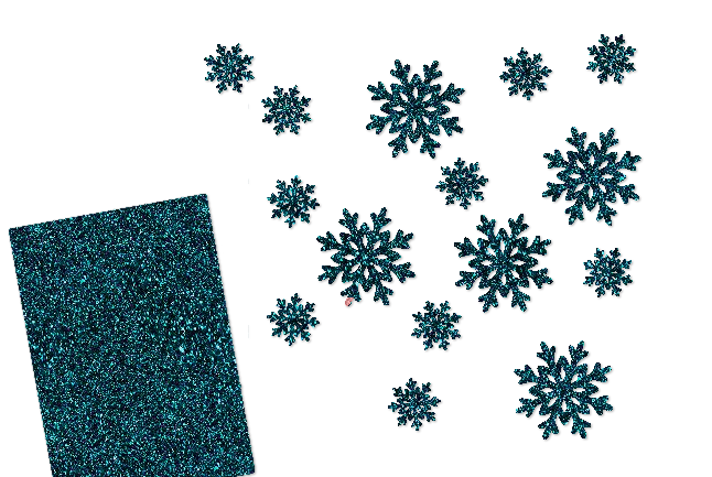 Glitzer Schneeflocken-Set 15 teilig