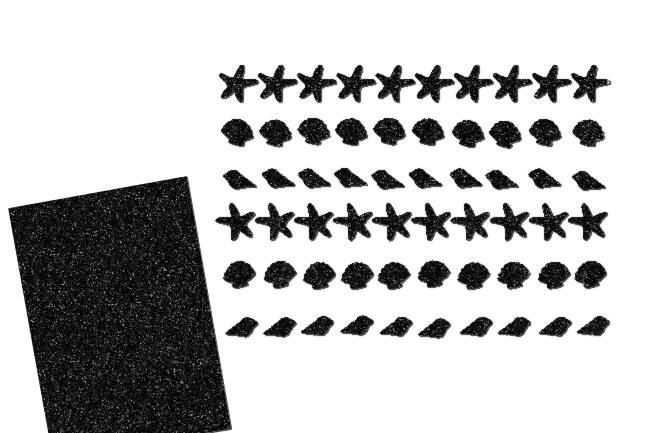 Glitzer Maritim Set  - Seesterne Muscheln Schnecken