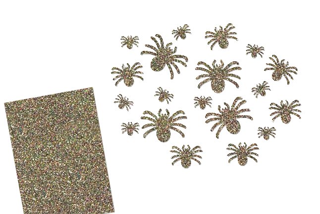 Glitzer Spinne ( Farbe: aubergine )