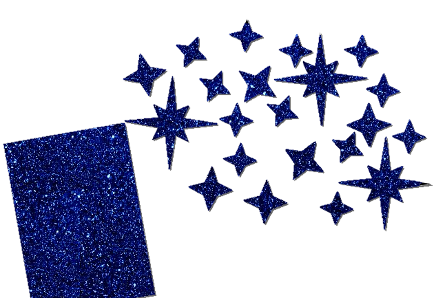 Glitzer Sternen Set 21 Stück