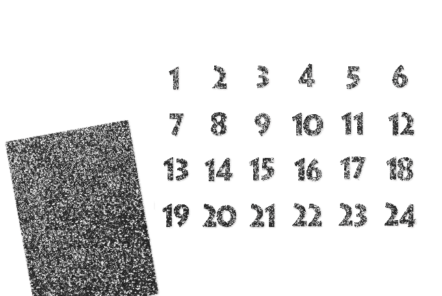 Glitzer Adventszahlen