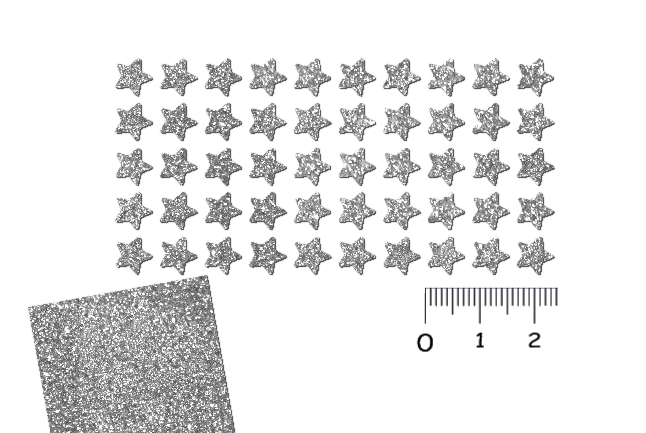 Glitzer Mini Sternen Set 50 Stück