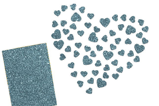 Glitzer Herzen-Set 60 Stück pink 