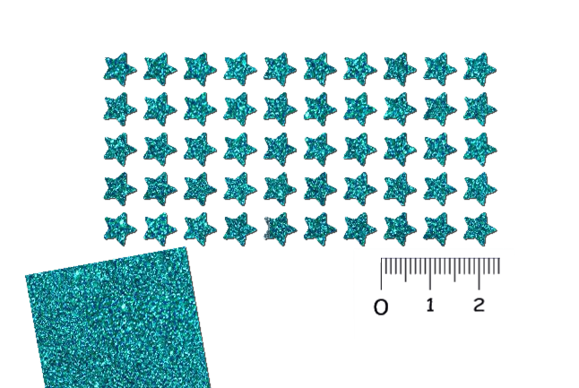 Glitzer Mini Sternen Set 50 Stück