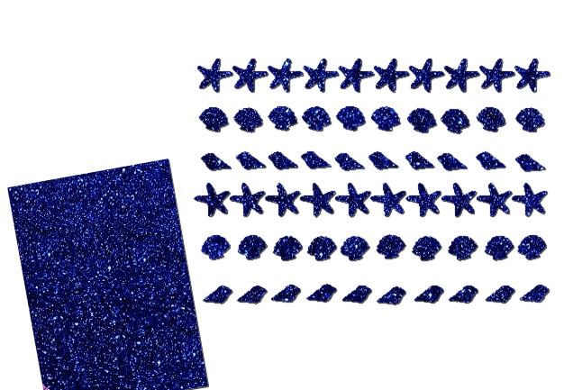 Glitzer Maritim Set  - Seesterne Muscheln Schnecken