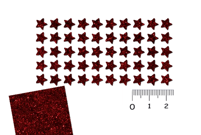 Glitzer Mini Sternen Set 50 Stück