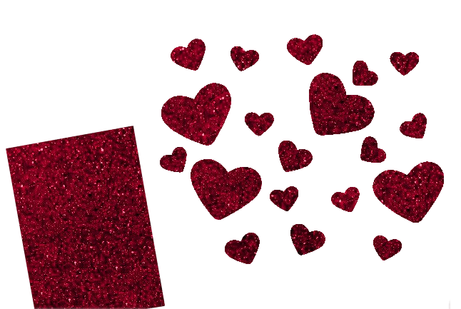 Glitzer Herzen-Set 20 Stück