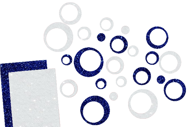 Glitzer Kreise-Set 24 Stück