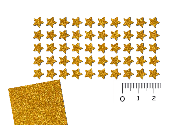 Glitzer Mini Sternen Set 50 Stück