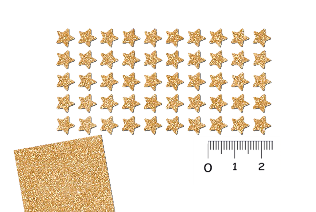 Glitzer Mini Sternen Set 50 Stück