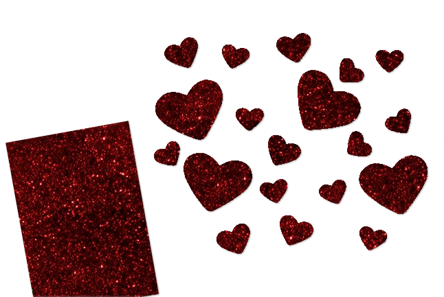 Glitzer Herzen-Set 20 Stück