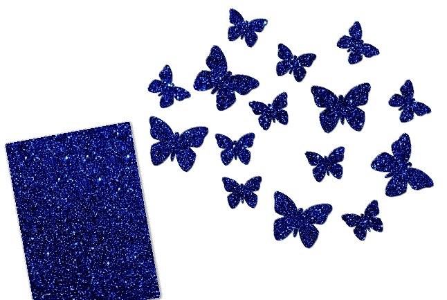 Glitzer Schmetterlingen-Set 15 teilig