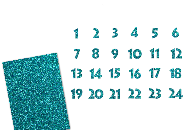 Glitzer Adventszahlen