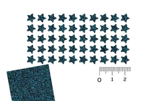 Glitzer Mini Sternen Set 50 Stück